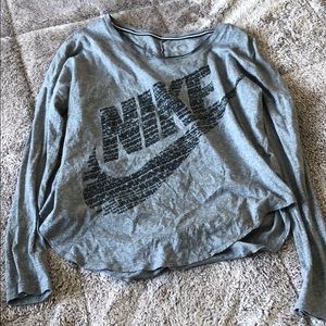 Nike long sleeve gray shirt